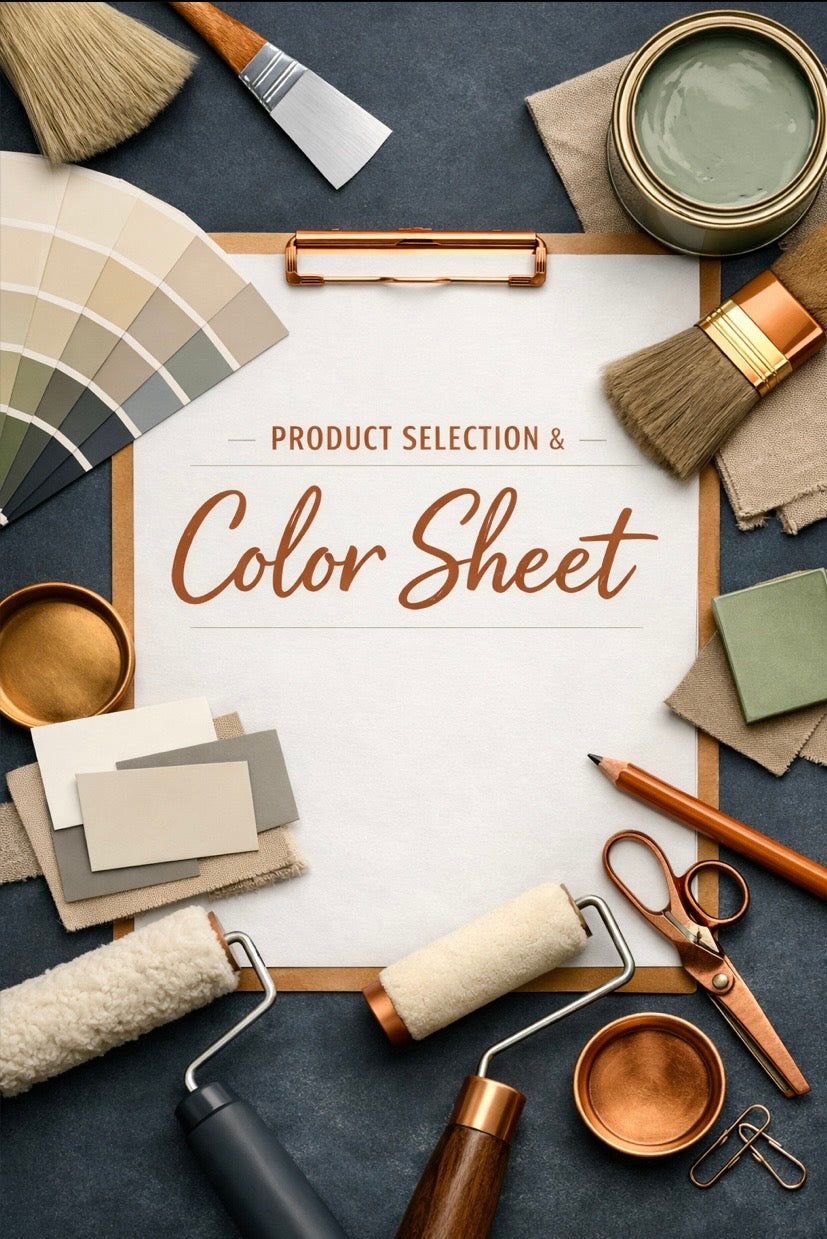 Product Selection and Color Sheet